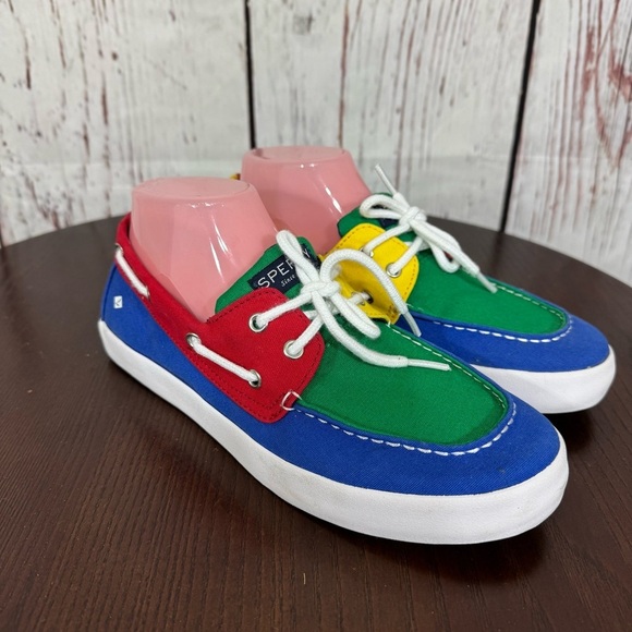 Sperry Top Slider Tuck Multicolor Primary colors block Men’s Boat/Loafer shoes 8 - Picture 4 of 15